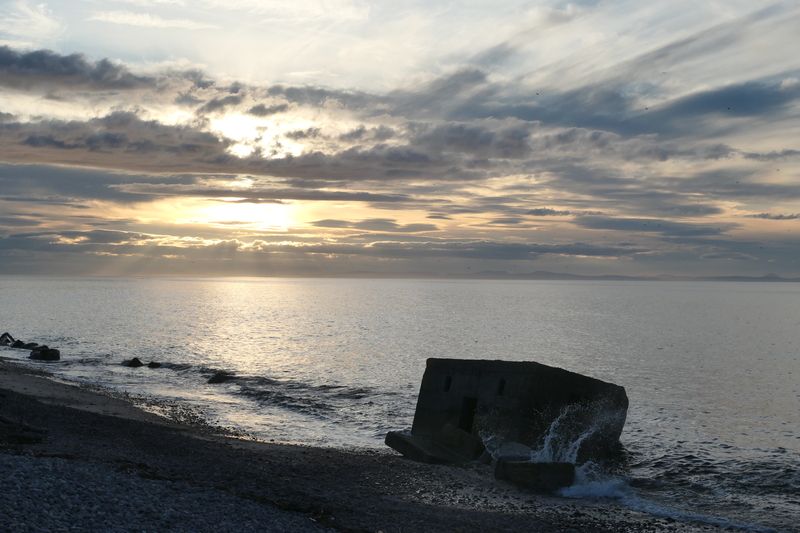 Watching the sunset at Kingston on Spey