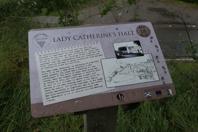 Information board at Lady Catherine's Halt