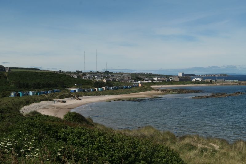 Looking back on Hopeman East Beach